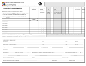 Washington County Housing Application
