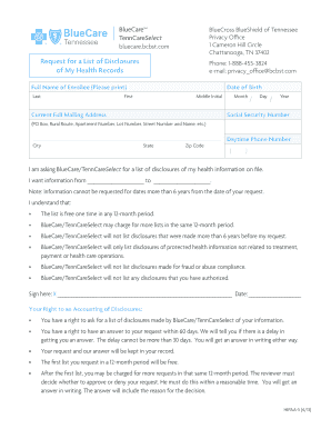 TennCareSelect Privacy Request Form