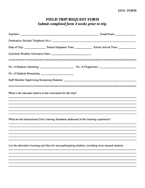 Field Trip Request Form