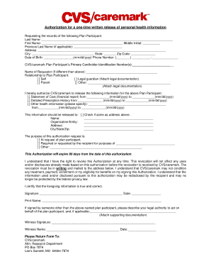 Authorization for Release of Personal Health Information