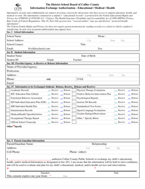 Information Exchange Authorization - Educational Medical Health