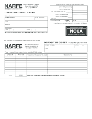 Loan Payment Deposit Voucher