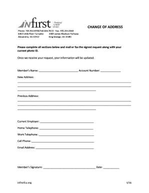 Change of Address Form