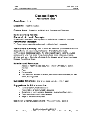 Disease Expert Assessment Form