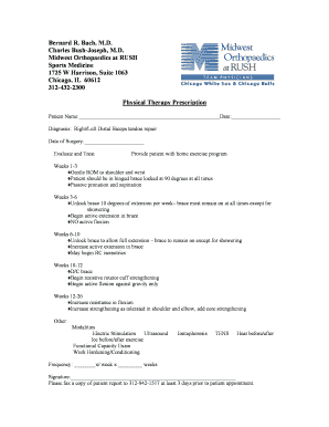 Physical Therapy Prescription
