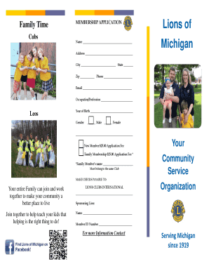 Lions Clubs International Membership Application
