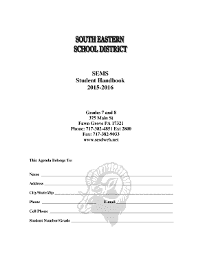 Student Handbook Acknowledgment Form