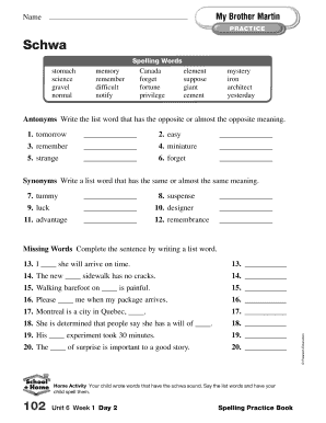 Spelling Practice Worksheet