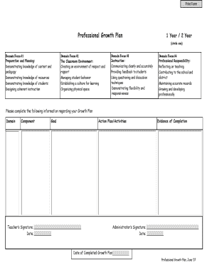 Professional Growth Plan
