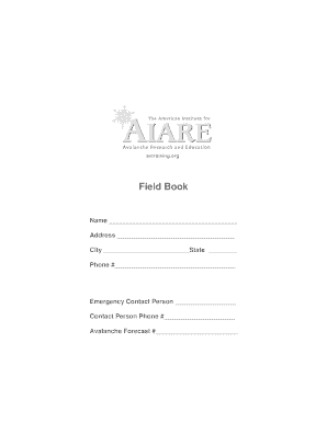 AIARE Field Book