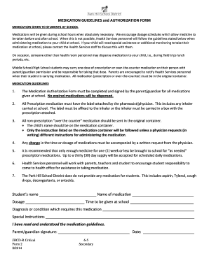 Medication Authorization Form