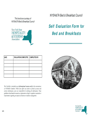 Bed and Breakfast Self Evaluation Form