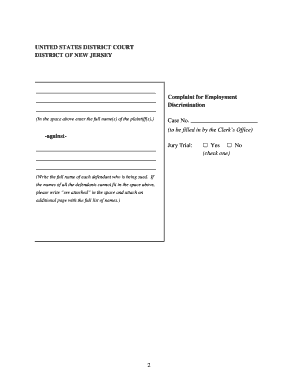 Employment Discrimination Complaint Form