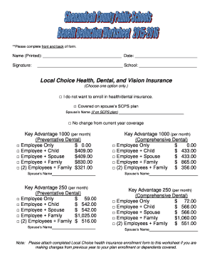 Shenandoah County Health Insurance Enrollment Form