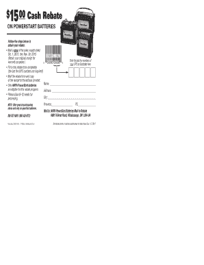 NAPA PowerStart Battery Rebate Form