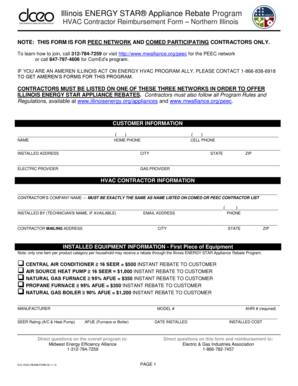 Fillable Online Mwalliance Illinois Energy Star Appliance Rebate