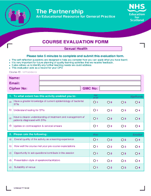 Course Evaluation Form