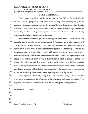 Initial Consultation Form