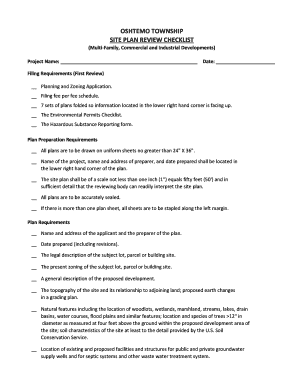 OSHTEMO TOWNSHIP SITE PLAN REVIEW CHECKLIST - oshtemo