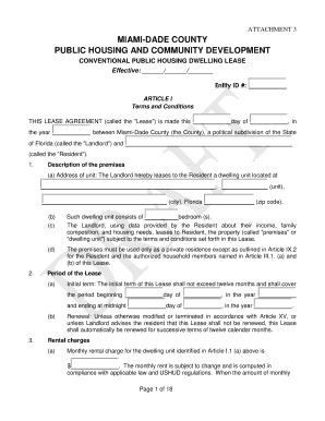 Miami-Dade County Public Housing Lease