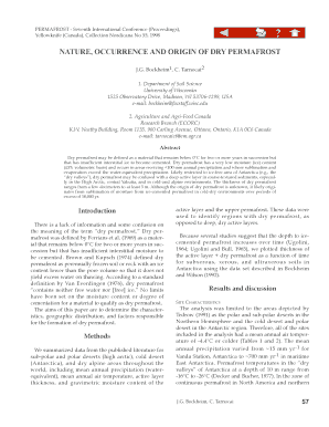 Nature occurrence and origin of dry permafrost