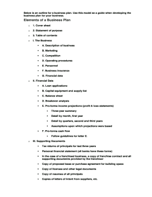 Business Plan Template