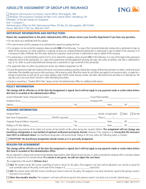 Absolute Assignment of Group Life Insurance