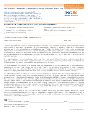 Authorization for Release of Health Information