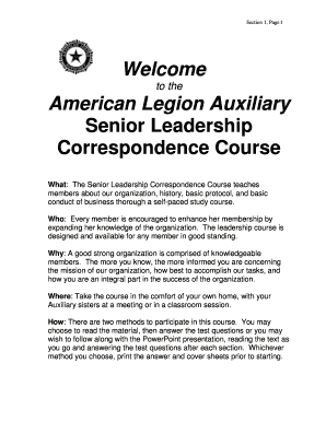 American Legion Auxiliary Leadership Course