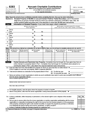 Form 8283 Noncash Charitable Contributions Attach to your