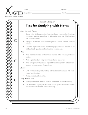 Student Activity 3.7 Study Guide