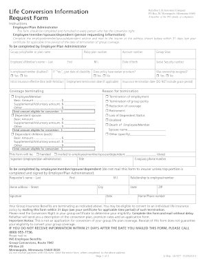 ReliaStar Life Insurance Conversion Request Form