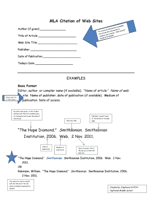 MLA Citation of Web Sites