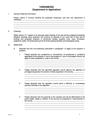 Variance Request Form