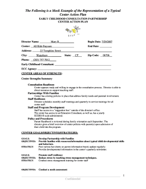 Format of action plan - Center Action Plan Sample ECCP 6.23.09.doc - gucchd georgetown