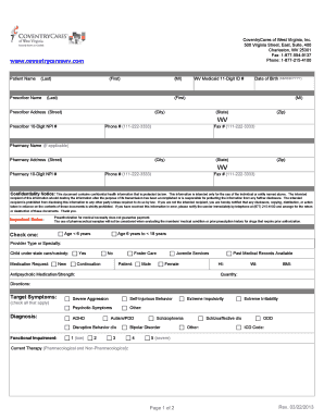 West Virginia Medicaid Antipsychotic Medication Request Form