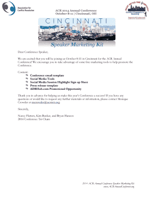 Speaker Marketing Kit - acrannualconference
