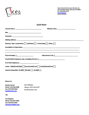 Commercial Insurance Application Form