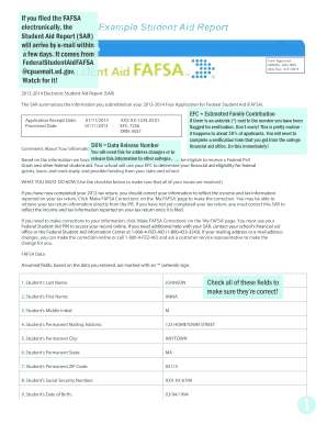 student aid report