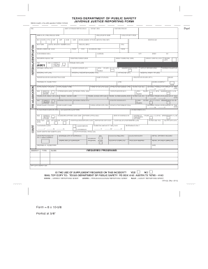 Texas Juvenile Justice Reporting Form