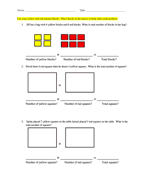 Math Blocks Addition Worksheet