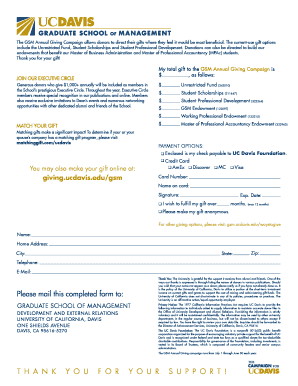 GSM Annual Giving Campaign Donation Form