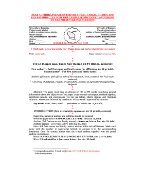 Scientific Journal Article Template
