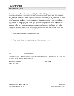 HIPAA Consent Form