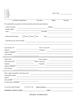 Patient Registration Form