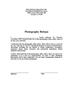 Photography Release Form