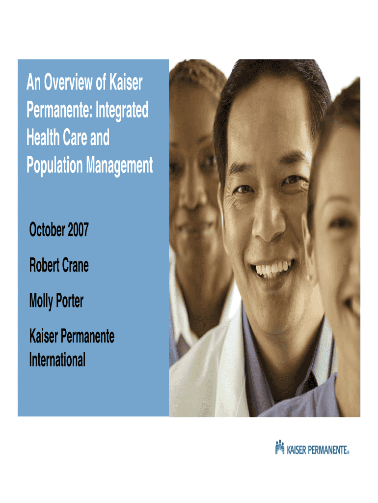 Fillable Online An Overview of Kaiser Fax Email Print pdfFiller