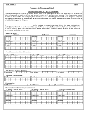 Form 101-GS-N1 for Pension Nomination