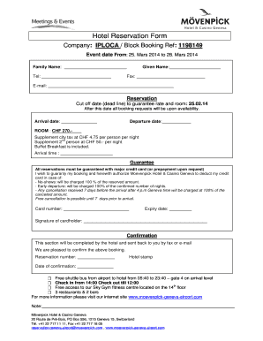 Hotel Reservation Form