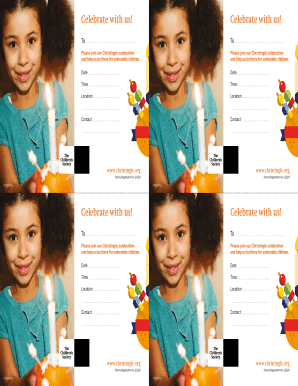 Christingle Celebration Invitation